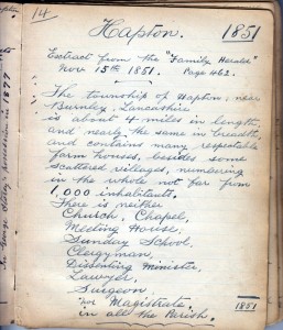 Page 14a Hapton 1851