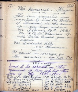 Page 17a War Memorial