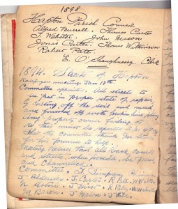 Page 2 1898 Hapton Parish Council