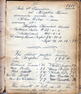Page 25a Sale of Furniture,Oldest People